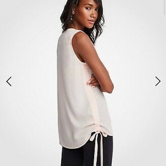 NWT Ann Taylor Side Tie Button Down Shell - Picture 2 of 4